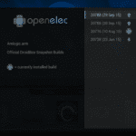 OpenELEC Dev Update Build Selection