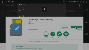 Play Store AParted installeret