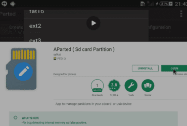 Play Store AParted Installed