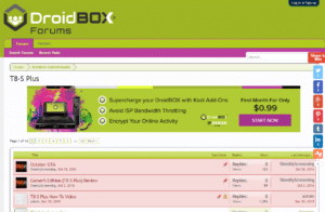 Captura de pantalla del foro de DroidBOX