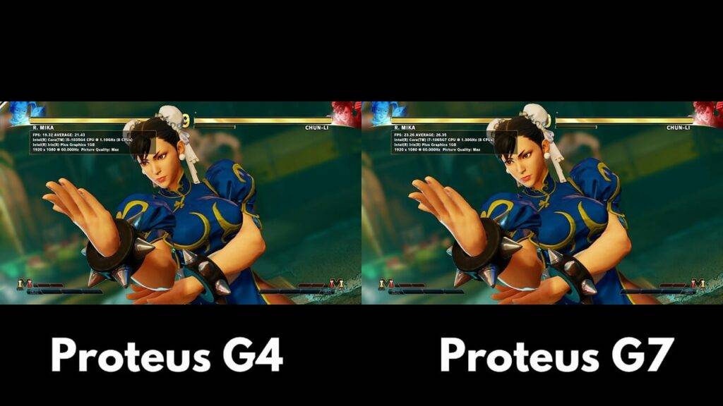 Comparación de Street Fighter V i5 1035G4 vs i7 1065G7