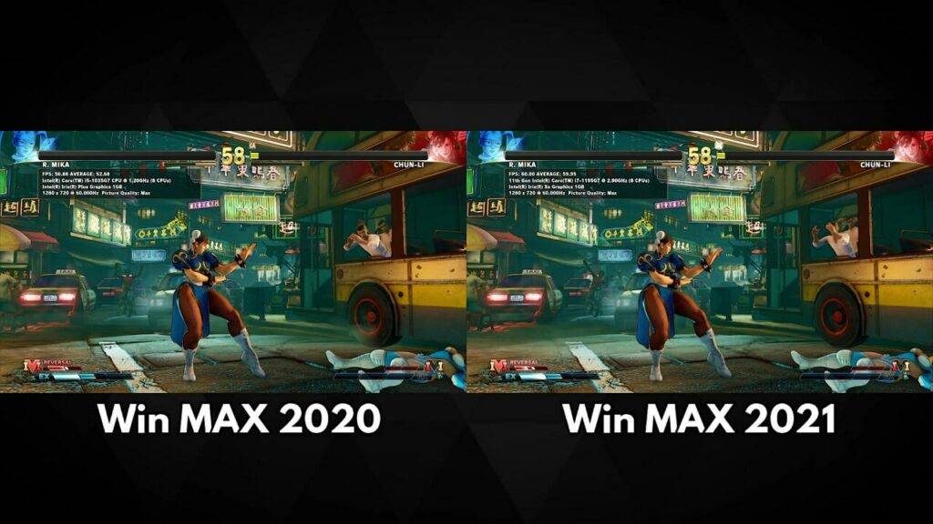 GPD Win MAX 2020 vs 2021 Street Fighter V Benchmark