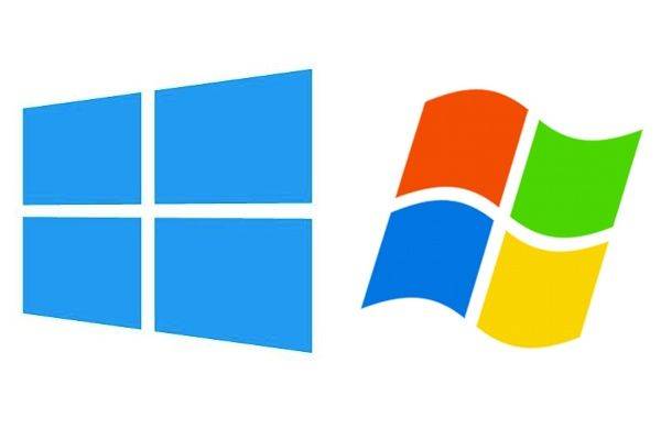 New and Old Windows logos