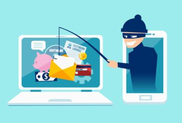 Your online security - Why should you care? Image showing scammer stealing data