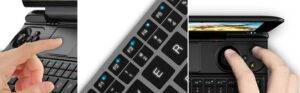 GPD Win MAX touchpad, tastatur og betjeningselementer