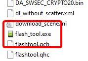 Localização do executável da ferramenta Flash