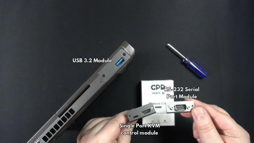 GPD Pocket 3 Módulos KVN y RS232