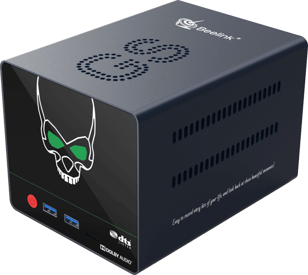 GS King X Android TV Box - Vue angulaire frontale