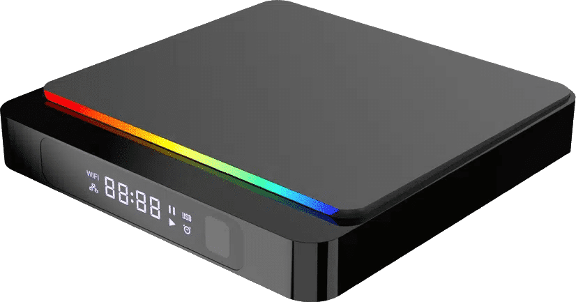 X4 Pro Android TV Box - Vista frontale