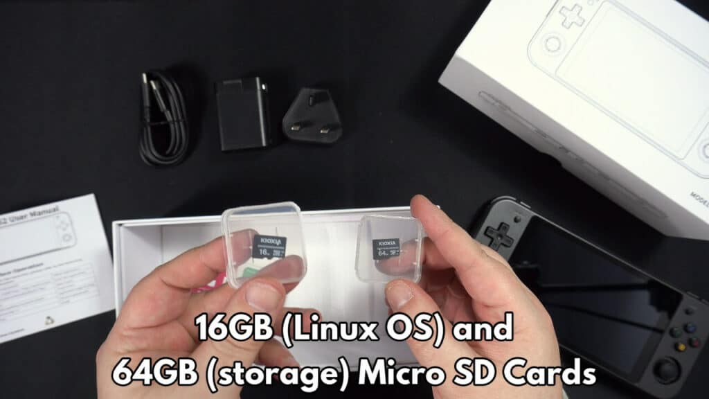 15 GB og 64 GB Micro SD-kort medfølger