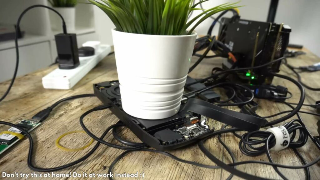 If you lost your NVMe screw, a plant pot works as a temporary fix