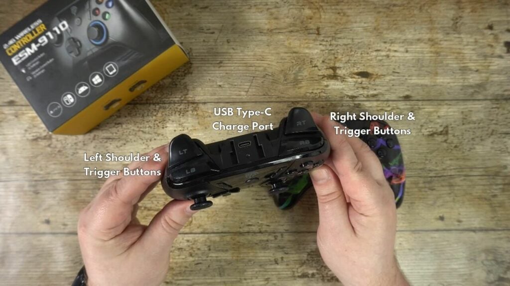 Tlačítka LED a Rumble na herním ovladači