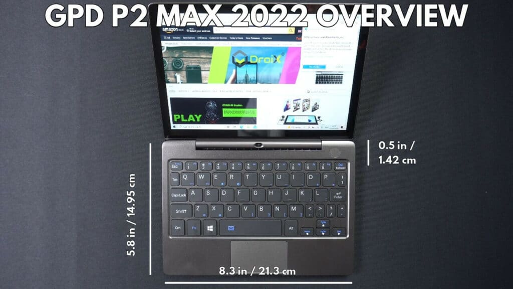 GPD P2 MAX 2022 Taille