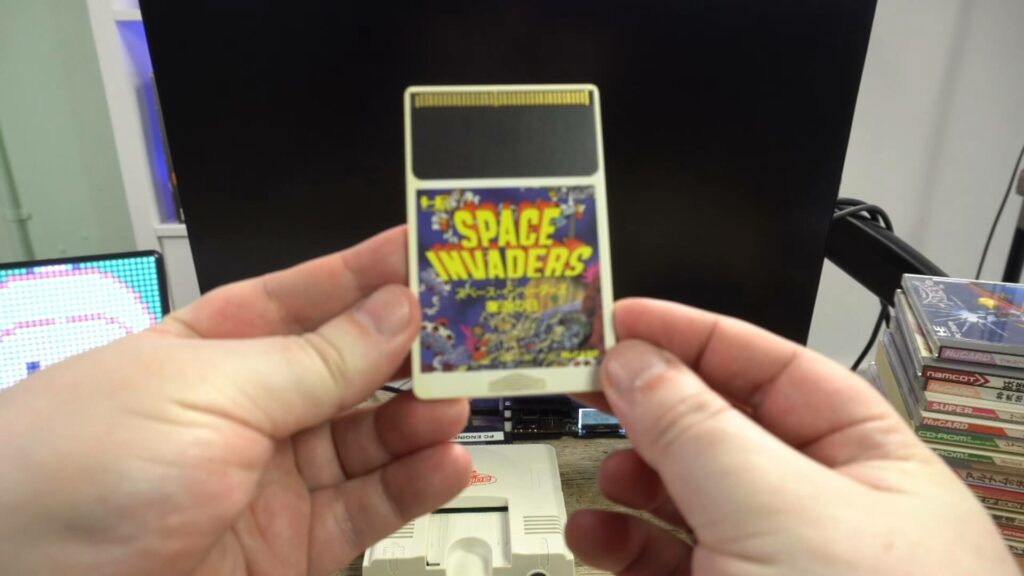 The NEC PC Engine HuCard for Space Invaders