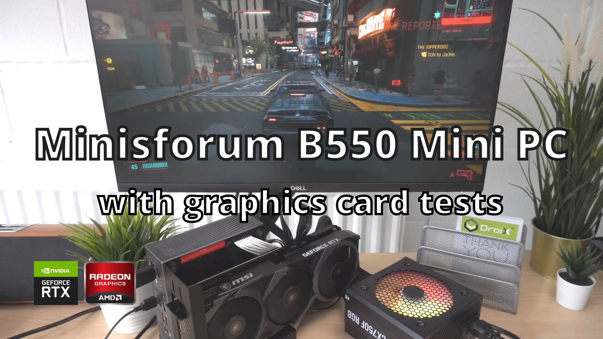 Minisforum B550 Review avec vidéo - Mini PC avec support de carte