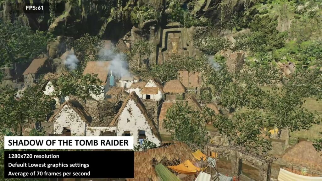 Recenzja Beelink GTR5 - wyniki gry Shadow of the Tomb Raider