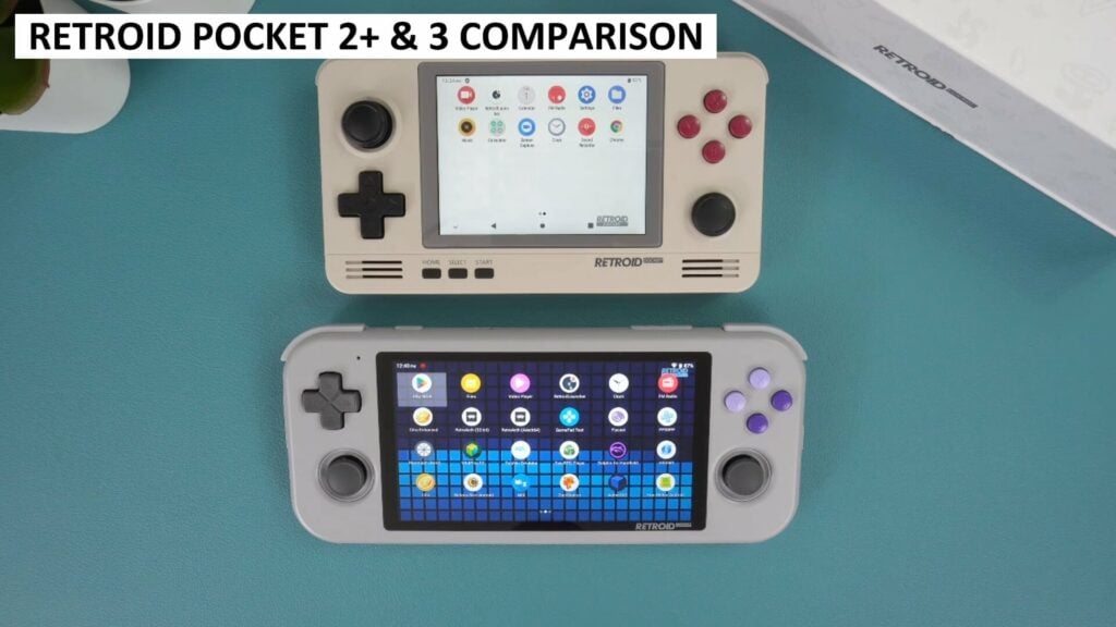 Retroid Pocket 3 comparé à Pocket 2 Plus