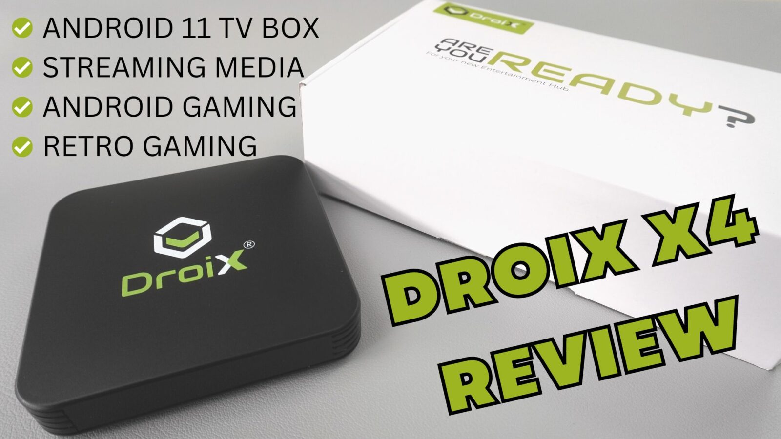 DroiX X4 Android TV box review with discount - Android 11 streaming and gaming box