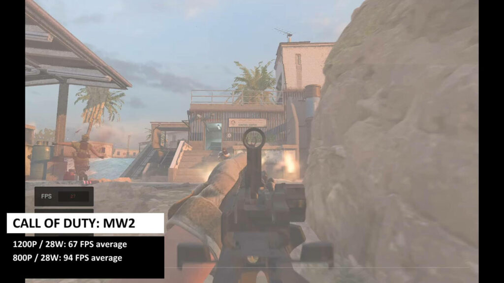 AYANEO 2 Call of Duty Modern Warfare 2 Wynik testu porównawczego