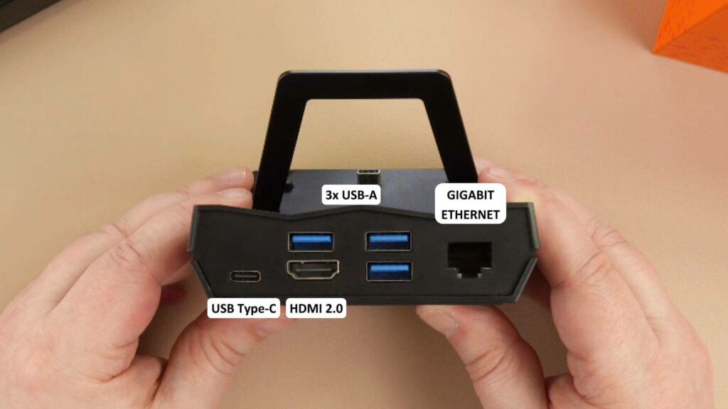 ONEXPLAYER Mini Pro Dock Back View with expansion ports