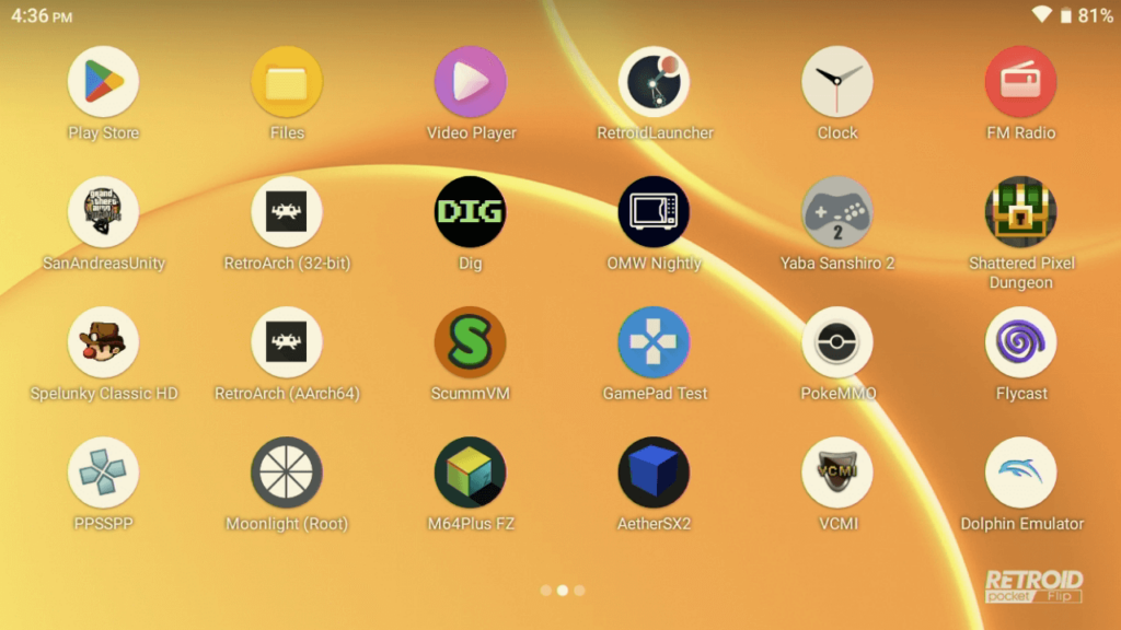 Android Launcher for the Retroid Pocket Flip