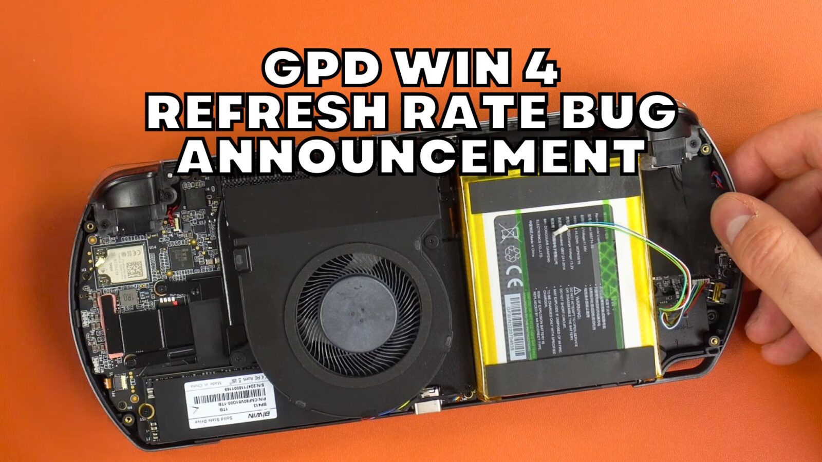 GPD WIN 4 refresh rate bug announcement
