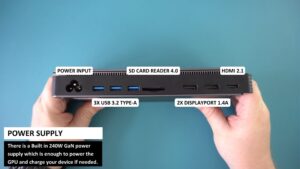 GPD G1 EGPU Docking Station Back View