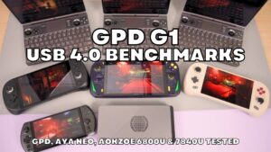 GPD G1 eGPU docking station benchmarks for USB 4