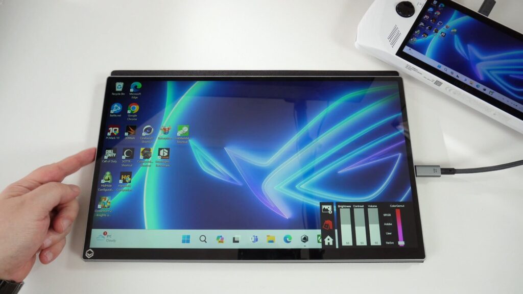 DroiX 15.6 inch portable monitor menus