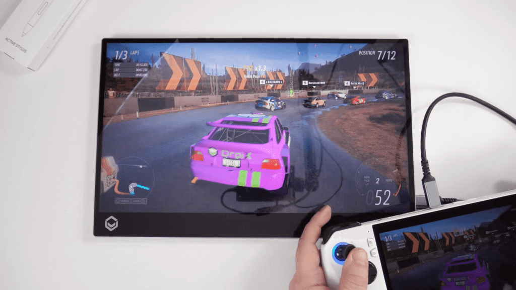 The portable monitor with stylus works great with Forza Horizon 5