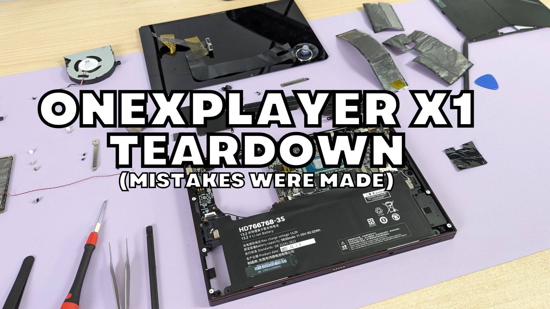 ONEXPLAYER X1 Teardown – Mistakes were made!