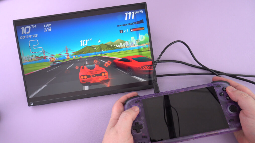 The Odin 2 is perfect for gaming on the portable monitor