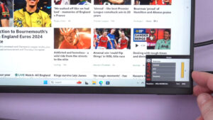 Portable monitor menu settings