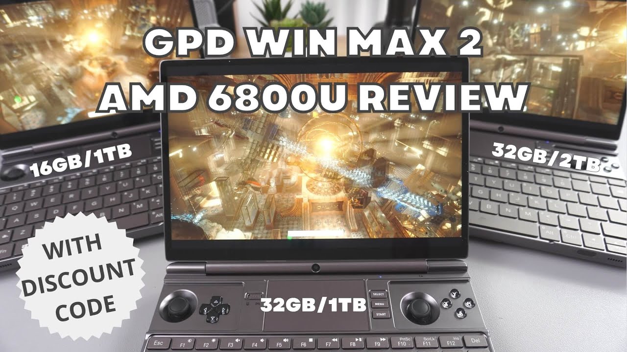 GPD WIN MAX 2 Review with discount code 😍 AAA Gaming Ultrabook with AMD  Ryzen 7 6800U processor