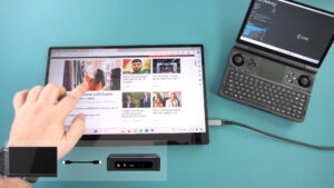 Touch screen connection example