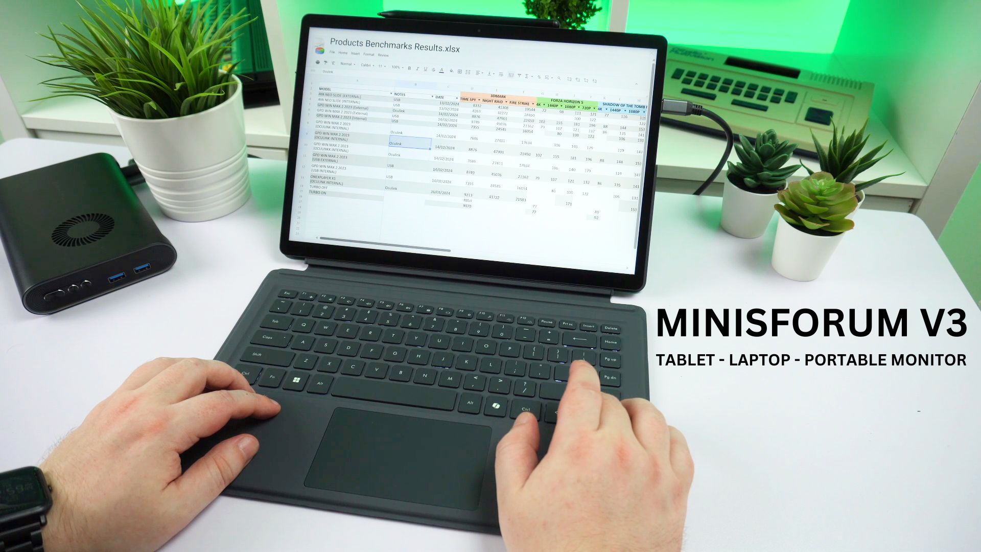 Minisforum V3 review with video – 3-in-1 tablet, laptop and portable monitor with AMD Ryzen 7 8840U CPU