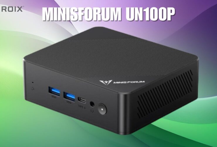 Minisforum UN100P Front and Right Side