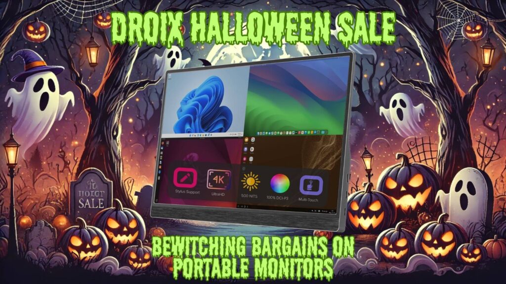 DroiX Halloween pārnēsājamo monitoru izpārdošana