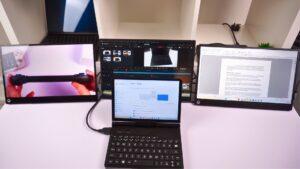 GPD Pocket 4 Triple external monitor setup