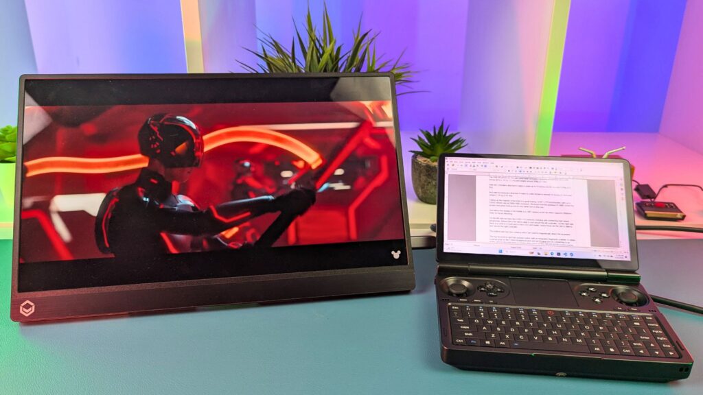 Connect a portable monitor for dual display setup