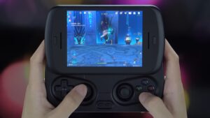Genshin Impact (Android game) running on the Anbernic RG Slide