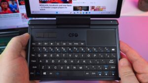 The GPD MicroPC 2 keyboard and touchpad
