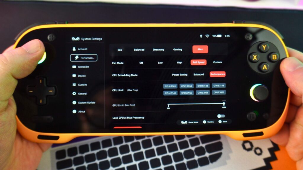 KONKR Pocket FIT System Settings