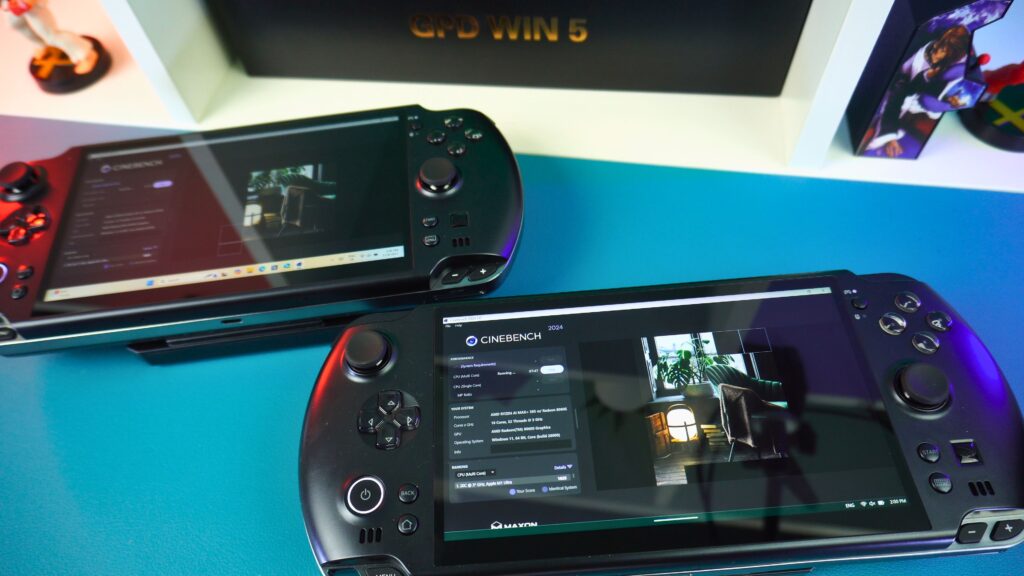 Cinebench-benchmark op de GPD WIN 5