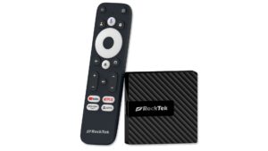 Rocktek GB1 Android TV box and remote control