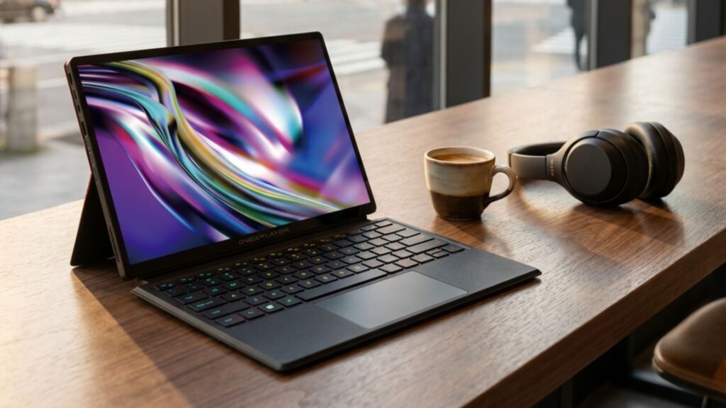 ONEXPLAYER SUPER X in modalità laptop