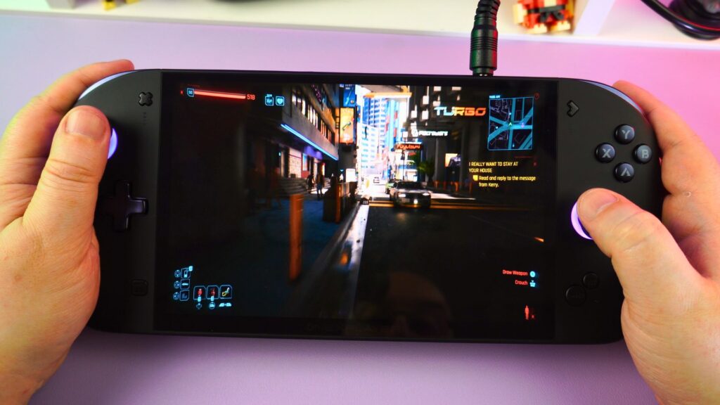 Cyberpunk 2077 on the ONEXPLAYER ONEXFLY Apex