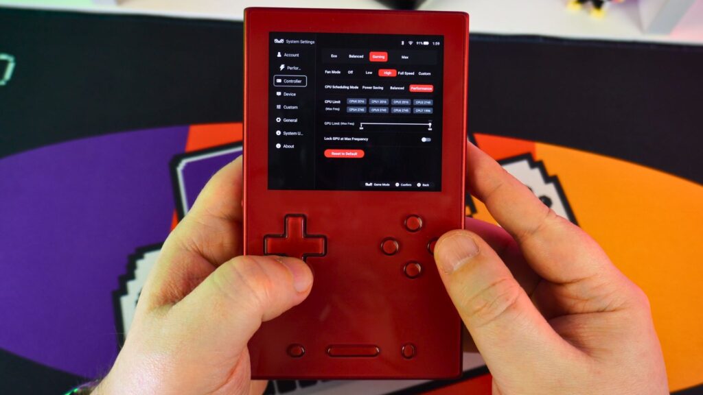 AYANEO Pocket VERT AYA Instellingen