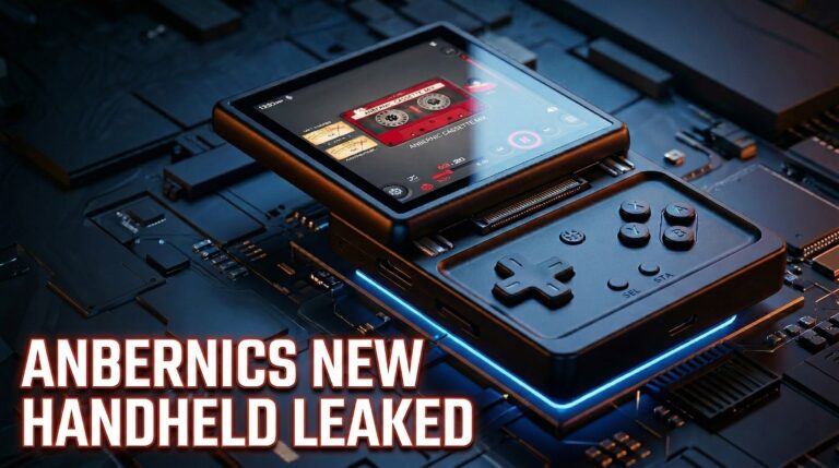 ANBERNICS rotating-screen handheld leak points to a bold new design – but the specs are still unknown