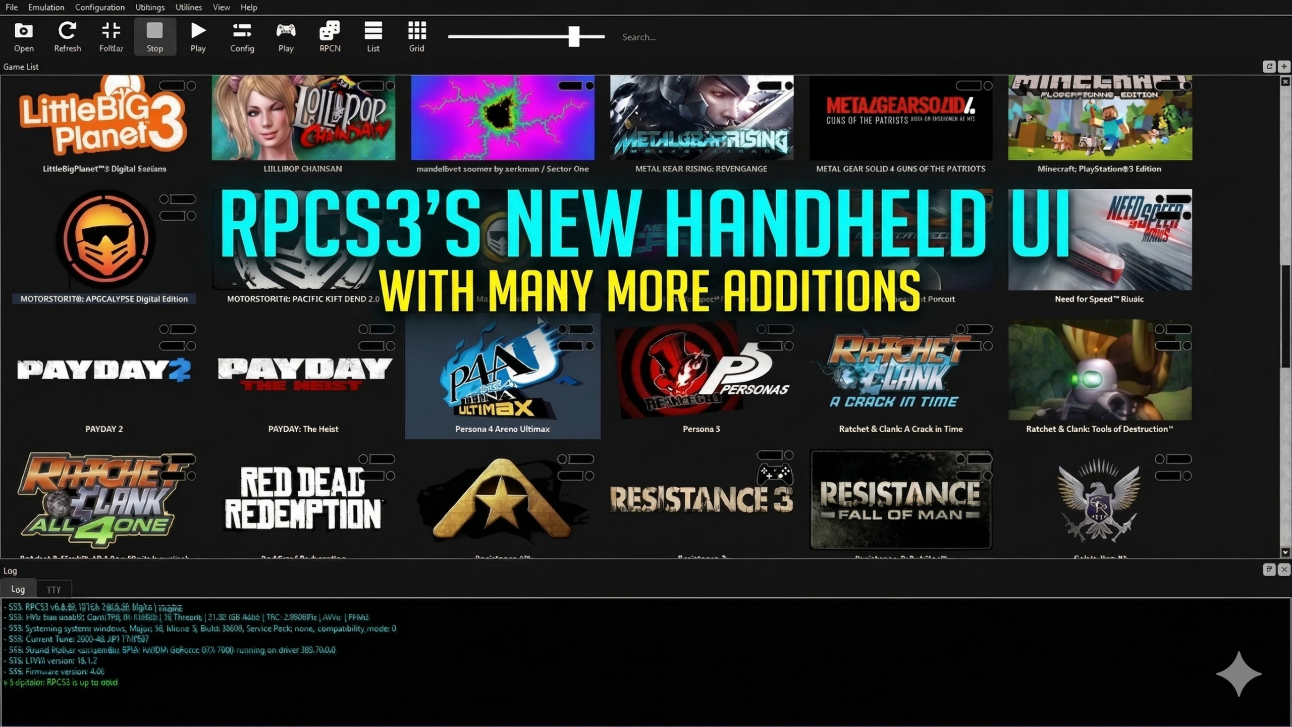 RPCS3’s handheld UI gives PS3 emulation on handheld gaming PCs a Steam Deck-style lift